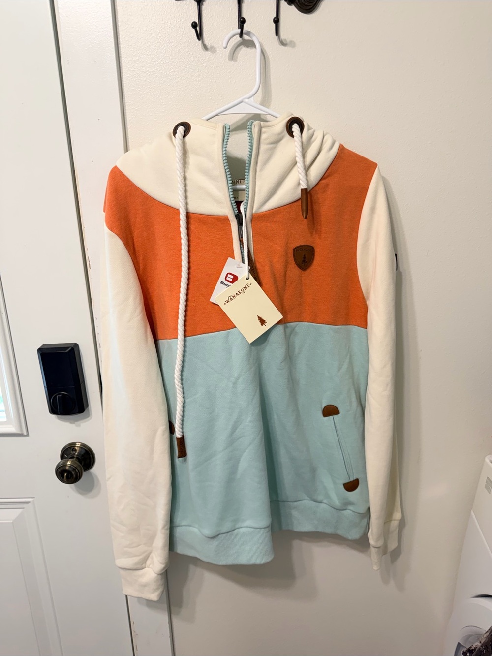 Wanakome Adrienne Colorblock Quarter-Zip Hoodie – XL | NWT
